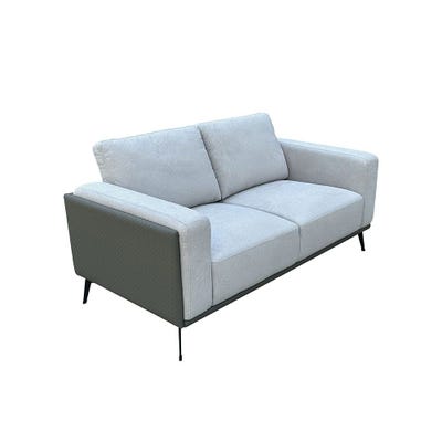 Vista 2 Seater Fabric Sofa - Warm Grey / Dark Grey